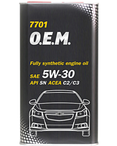 Mühərrik yağı Mannol 7701 O.E.M. For Chevrolet SAE 5W-30 4L Metal
