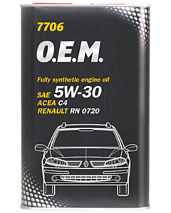 Mühərrik yağı Mannol 7706 O.E.M. For Renault-Nissan SAE 5W-30 1L Metal