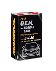 Моторное масло Mannol 7713 O.E.M. For Korean Cars SAE 5W-30 1Л Металл