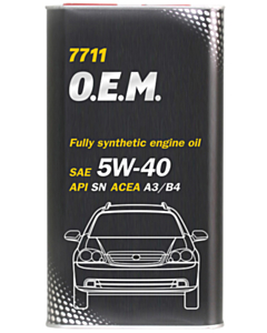 Моторное масло Mannol 7711 O.E.M. For Daewoo GM SAE 5W-40 4Л Металл