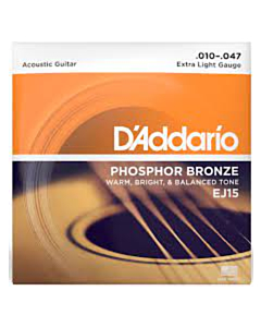 D-Addario EJ15 Phosphor Bronze 10-47 Extra Light