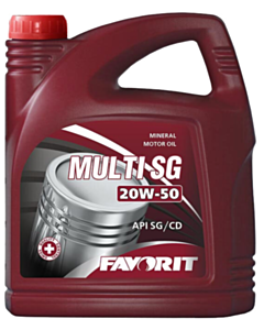 Моторное масло Favorit Multi SG Universal SAE 20W-50 4Л Пластик