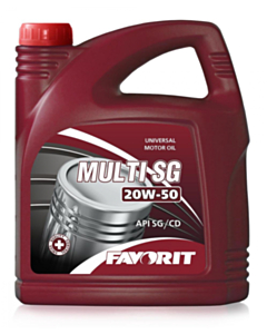 Моторное масло Favorit Multi SG Universal SAE 20W-50 5Л Пластик