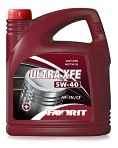 Mühərrik yağı Favorit Ultra XFE SAE 5W-40 4L Plastic