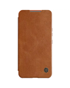 Защитный чехол Nillkin Samsung S22 Qin Pro Leather Brown 5519
