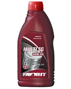 Моторное масло Favorit Multi SG Universal SAE 20W-50 1Л Пластик