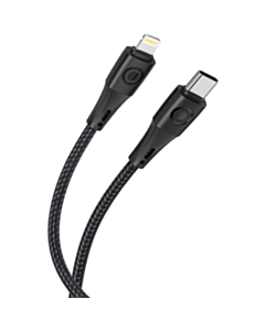 Кабель Euroacs EU-Y12 Braid USB Type-С to Lightning 1 м 27W ACHRKA440400 Black