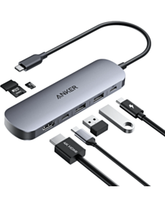 Ötürücü Anker Nano USB-C Hub 7in1 4K HDMI A83D2 Gray
