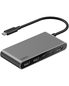 Переходник Belkin USB-C 5in1 Multiport Hub 100W  AVC022HQSGY Gray