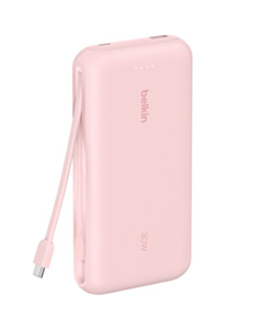 Power Bank Belkin 20000 mAh PD30W Integrated USB-C  BPB024HQPK Pink