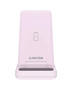 Simsiz enerji toplama cihazı Canyon Wireless Charger 3 in 1 Pink CNS-WCS304IP