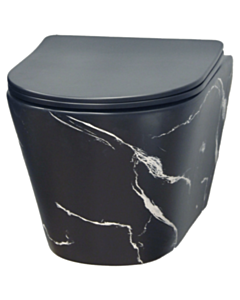 Unitaz Gold Banyo 911 Matte Black Pattern