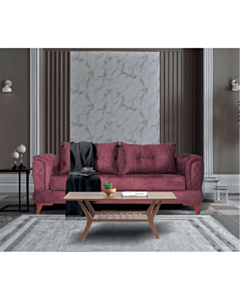 Divan Alzzoni Gold Hamerton Qırmızı (3 yerli)