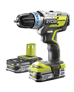 Drel-şurup bağlayan Ryobi  R18PDBL-225S (BAG+2X2.5)