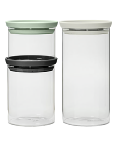 Saxlama qabı Brabantia Jar Sets Round 3 parça 100550
