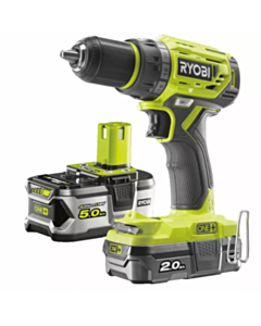 Drel-şurup bağlayan Ryobi R18DD7-252S (Set+2.0&5.0)