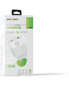 Euroacs 35W Dual Port Charger White / EU-MA250 