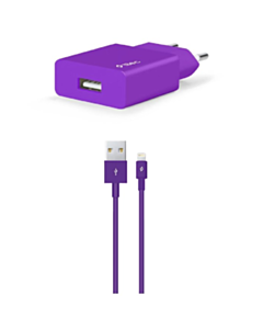 Ttec Smartcharger Travel Charger 2.1a Lightning Cable Purple / 2SCS20LMR