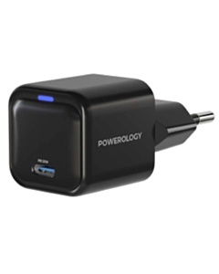 Powerology Ultra-Compact 20W PD Gan Charger Black