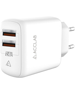 Charger Acclab AL-TC224 2 USB 2.4A White