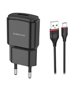 Borofone Orion Charger + Cable Type -C BA48A Black