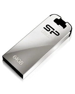 Silicon Power Jewel J10 64 GB Flash Drive Silver SP064GBUF3J10V1K-N