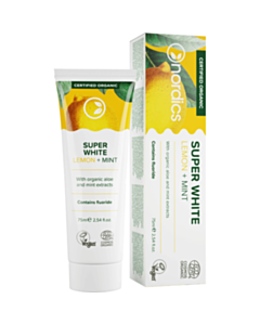 Зубная паста Nordics Organic Super White 75 мл 3800500324555