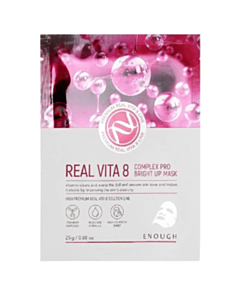 Üz maskası Enough Real Vita 8 Complex Pro Bright Up 25 ml 8809689372260