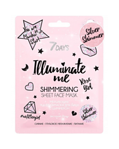 Üz maskası 7 Days Illuminate Me Rose Girl 25 qr 6940079076305