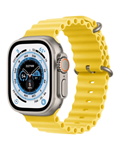 Apple Watch Ultra 49 mm Titanium Case W/Yellow Ocean Band / MNHG3RB/A