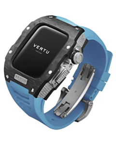 Vertu Watch H1 Stainless Steel Pure Black Dia Blue Rubber (SW-BD-004-001-HW)