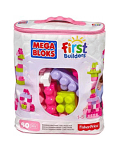 Mega Bloks Big Buildng Bag 60pc PINK 65541084179