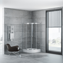 Oval duşaltlıq üstü duş kabin Kabinex KL 607 120×120×180 sm