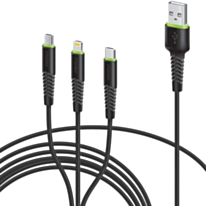 Naqil Intaleo USB Type-A to USB Type-C / Lightning / Micro USB 1.4 m 7521 Black