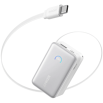 Power Bank Anker Nano 10000 мАч 45W Built in Retractable USB Type-C Cable A1638H21 White