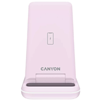 Беспроводное зарядное устройство Canyon Wireless Charger 3 in 1 Pink CNS-WCS304IP