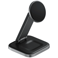 Беспроводное зарядное устройство Satechi 2in1 Foldable Qi2 ST-Q21FM Space Gray