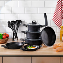 Набор кастрюль Schafer Black Stone 14 предметов 8699131853764