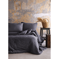 Yorğan + tekstil yataq dəsti Basic Softly CK, Tünd boz