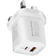 Adapter Promate Power Delivery GaN 33W PowerPort-33.White.EU