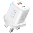 Adapter Promate Power Delivery 25W Dual Port USB Type-C, USB Type-A PowerPort-25AC.White.EU