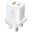 Adapter Promate Power Delivery 25W Dual Port USB Type-C, USB Type-A PowerPort-25AC.White.EU