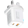 Adapter Promate Power Delivery 25W Dual Port USB Type-C, USB Type-A PowerPort-25AC.White.EU
