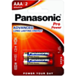 Батарейки Panasonic LR03XEG/2BPR BAT Pro Power 5410853040125