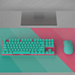 Mouse Pad Red Square Polyester İO MP XL IO412 Ice Cream
