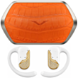 Qulaqlıq Vertu OWS 18K Gold, Diamonds Hermes Orange Crocodile Skin, OWS-GD-E-OE14-C-HW White