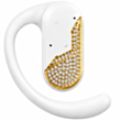 Qulaqlıq Vertu OWS 18K Gold, Diamonds Hermes Orange Crocodile Skin, OWS-GD-E-OE14-C-HW White