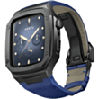 Vertu Watch H1 Stainless Steel Pure Black Calf Leather Gentleman Blue (SW-BI-001-01-HW)