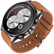 Smart saat Kieslect Balancer Black / Strap Coffee Leather