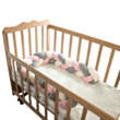 Плетеный бортик для кроватки Sevi Bebe 3 в 1 Pink